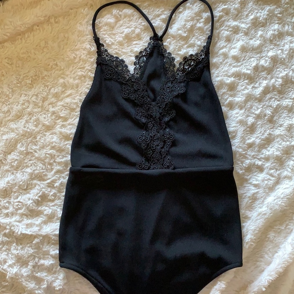Lacy black bodysuit from Topshop size 6